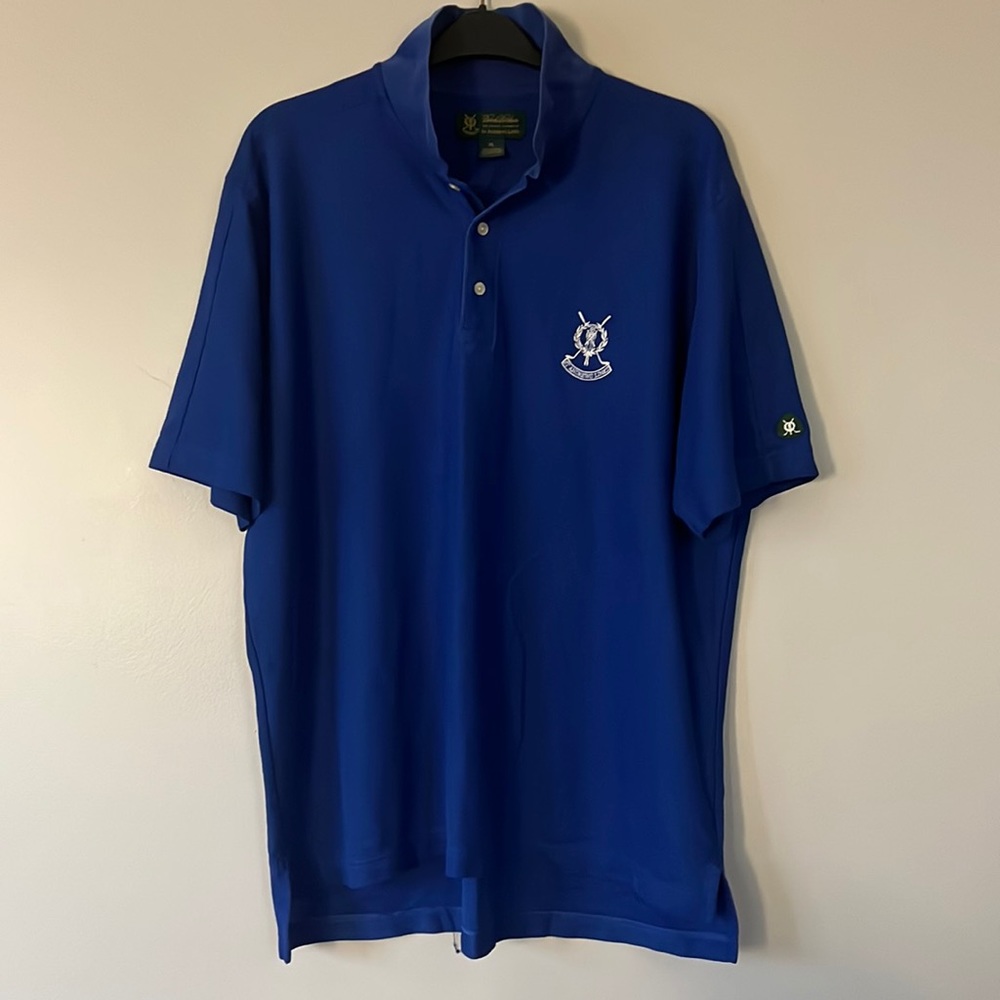Brooks Brothers Official Clothier of St. Andrews Links Golf Polo - Blue - XL